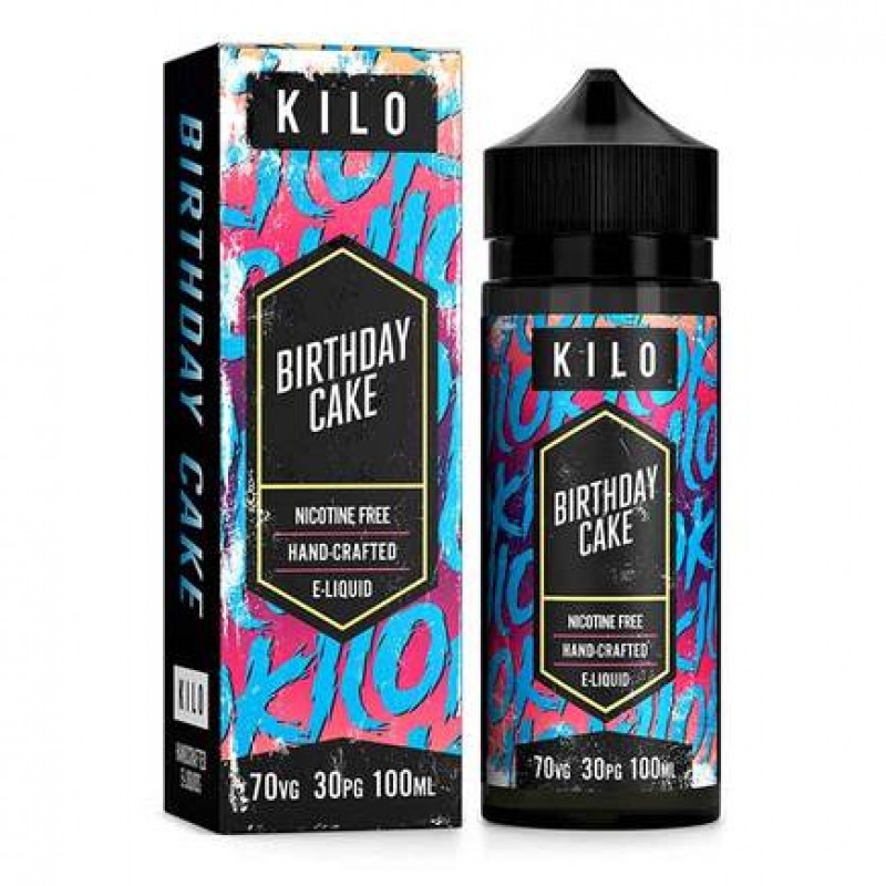 Kilo E-Liquids - Birthday Cake 100ml Short Fill E-...