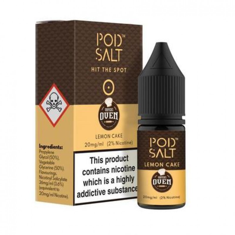 Pod Salt Fusions Lemon Cake 10ml Nic Salt E-Liquid