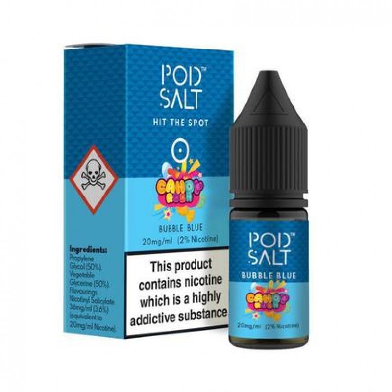 Pod Salt Fusions Bubble Blue 10ml Nic Salt E-Liqui...