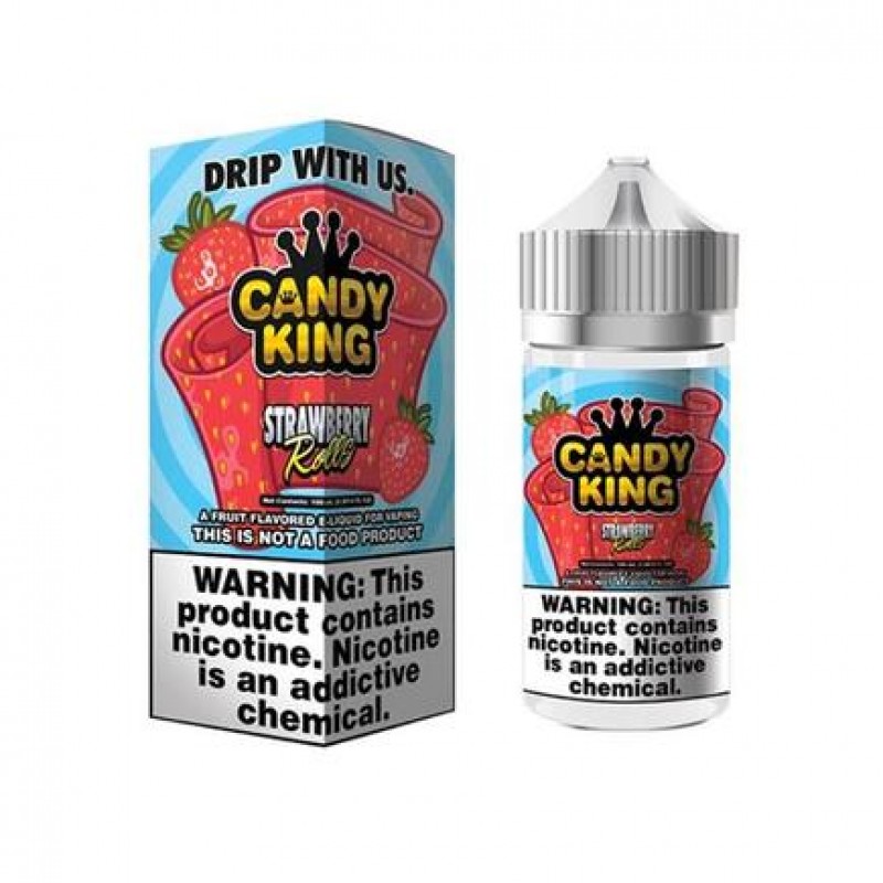 Candy King Strawberry Roll 100ml Short Fill E-Liqu...