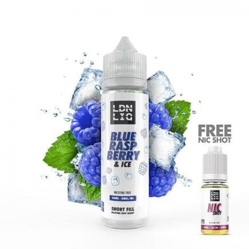 LDN LIQ Blue Raspberry & Ice 50ml Short Fill E...