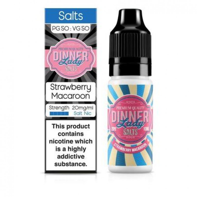 Dinner Lady - Strawberry Macaroon 10ml Salt Nic E-...