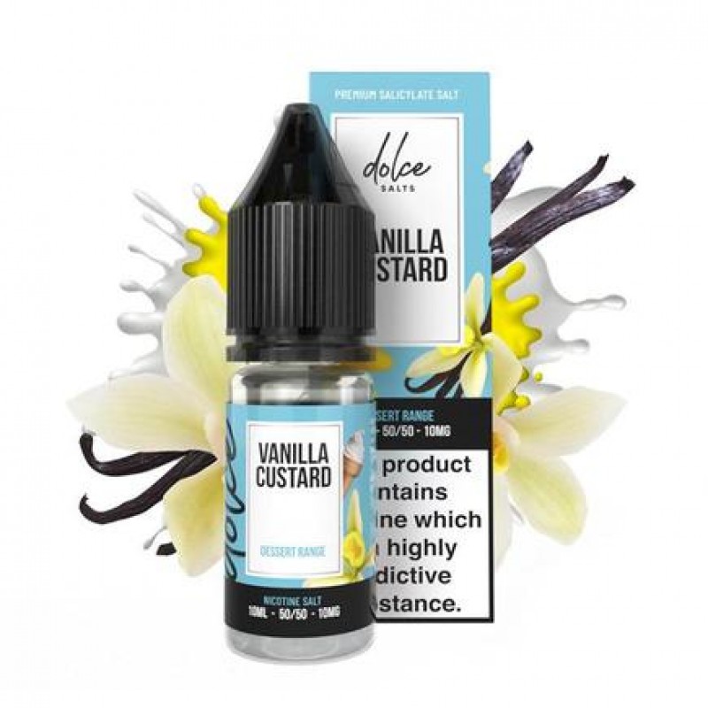 Dolce Salts Vanilla Custard - 10ml Nicotine Salt E...