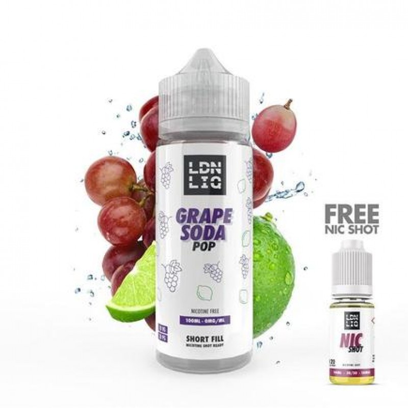 LDN LIQ Grape Soda Pop 100ml Short Fill E-Liquid