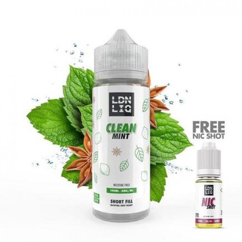 LDN LIQ Clean Mint 100ml Short Fill E-Liquid