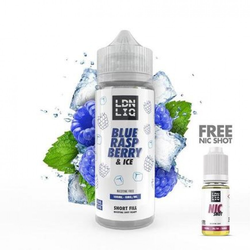 LDN LIQ Blue Raspberry & Ice 100ml Short Fill E-Liquid
