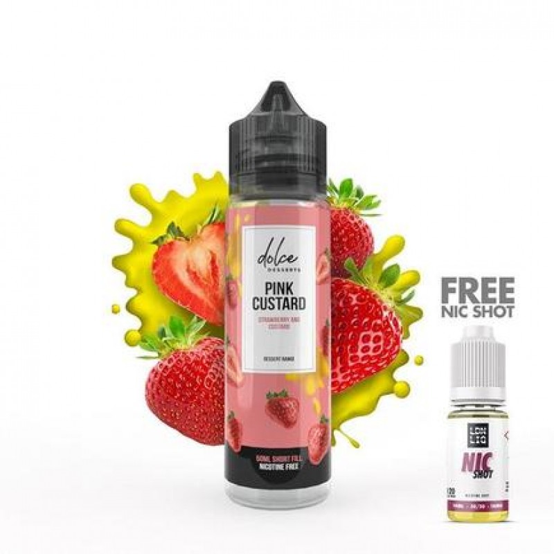 Dolce Desserts Pink Custard 50ml Short Fill E-liqu...