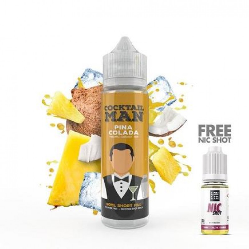 Cocktail Man Pina Colada 50ml Short Fill E-Liquid