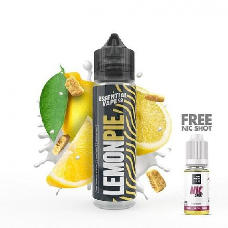 Essential Vape Co Lemon Pie 50ml Short Fill E-Liqu...